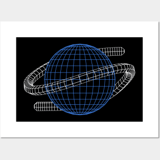 Saturn Wireframe Posters and Art